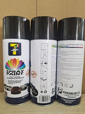 Quick Drying Aerosol Spray Paint High Gloss 400ml 450ml Tinplate Can OEM